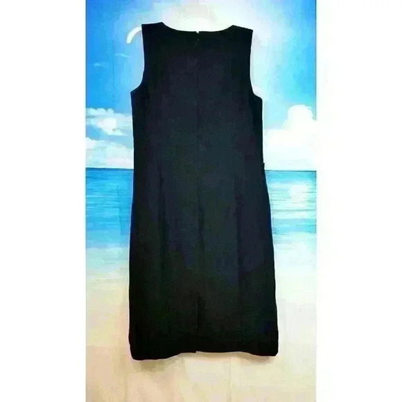 COVINGTON Woman LITTLE BLACK Simple Dress Lightweight LINED Back Zip size 10 Med - Picture 2 of 4